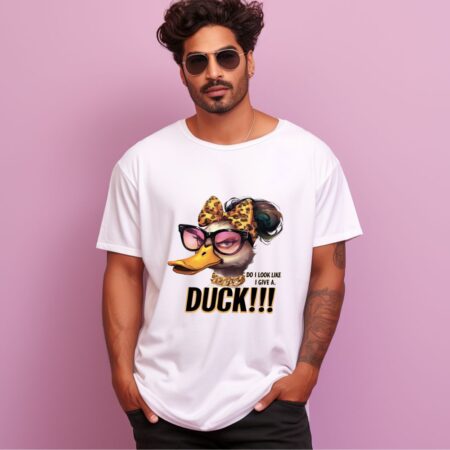 Men's Do You Look Like A Give A Duck Graphics Printed Oversized T-Shirt