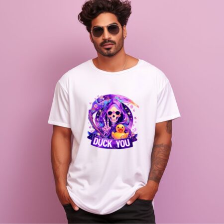 Men's Duck You Graphics Printed Oversized T-Shirt