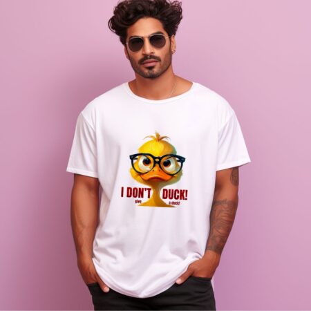 Men's I Don't Duck Graphics Printed Oversized T-Shirt