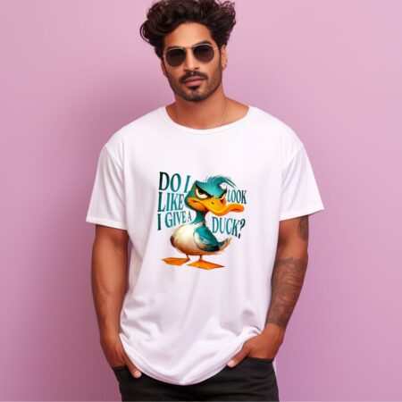 Men's Do I Look Like A Give A Duck Graphics Printed Oversized T-Shirt