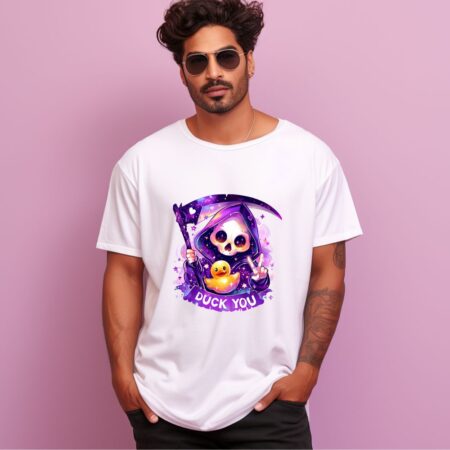 Men's Duck You Graphics Printed Oversized T-Shirt