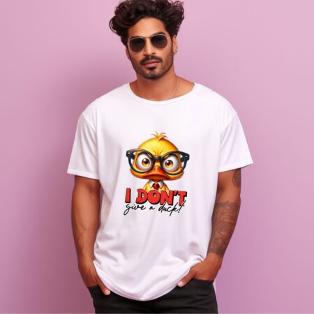 Men's I Don't Give A Duck Graphics Printed Oversized T-Shirt
