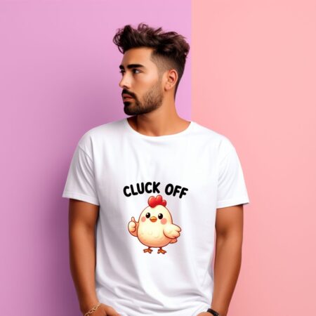 Men's Cluck Off Graphics Printed T-Shirt