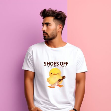 Men's Shoes Off I'll Say It Once Graphics Printed T-Shirt