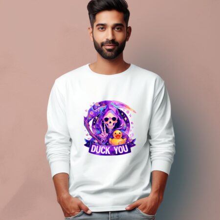 Men's Duck You Graphics Printed Full Sleeve T Shirt