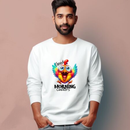 Men's Good Morning Cluckers Graphics Printed Full Sleeve T Shirt
