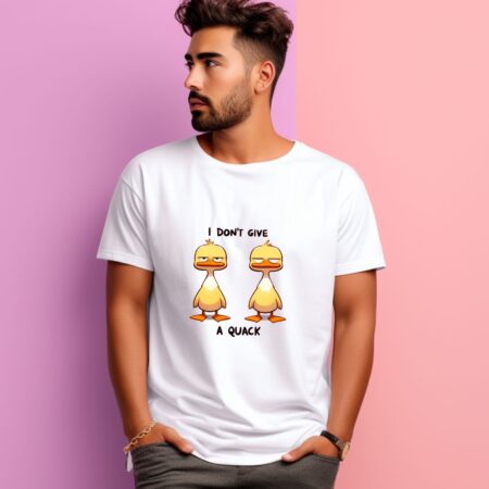 Men's I Don't Give A Quack Graphics Printed T-Shirt