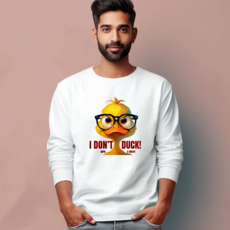 Men's I Don't Duck Graphics Printed Full Sleeve T Shirt