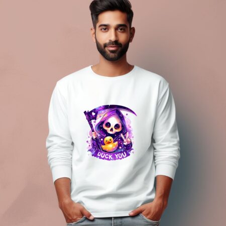 Men's Duck You Graphics Printed Full Sleeve T Shirt