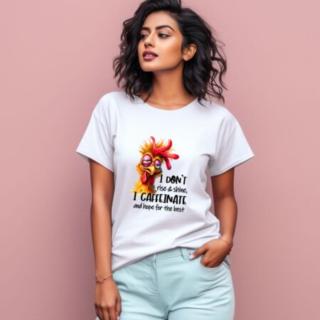 Women's I Don't Rise And Shine Graphics Printed T-Shirt
