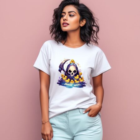 Women's Duck Off Graphics Printed T-Shirt