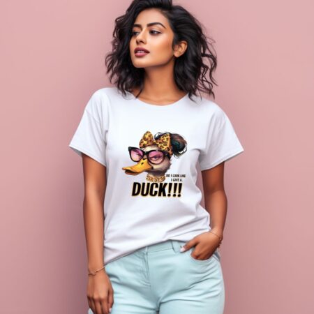 Women's Do You Look Like A Give A Duck Graphics Printed T-Shirt